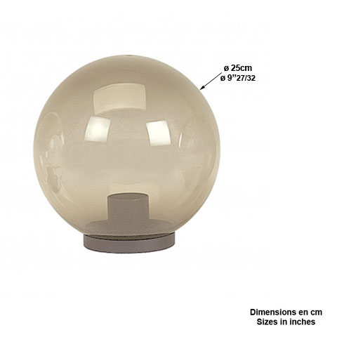 Bol de rechange fum 25cm Globe fum Globe de rechange